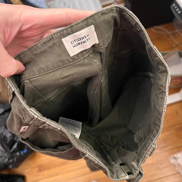 Citizens of Humanity Paloma Utility Trousers Tea Leaf Green sz 23 $248 NWOTs - Picture 14 of 16